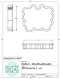 Miss Doughmestic Butterfly 1 Cookie Cutter