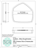 Miss Doughmestic Cheese Slice/Wedge/Cheesecake Cookie Cutter