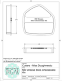 Miss Doughmestic Cheese Slice/Wedge/Cheesecake Cookie Cutter