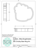 Miss Doughmestic Chubby Beer Mug Cookie Cutter