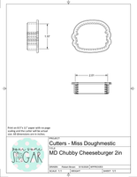 Miss Doughmestic Chubby Cheeseburger Cookie Cutter