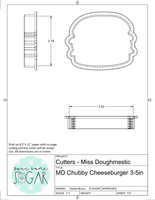 Miss Doughmestic Chubby Cheeseburger Cookie Cutter