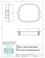 Miss Doughmestic Chubby Cheeseburger Cookie Cutter