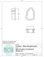 Miss Doughmestic Chubby Condiment Bottle Cookie Cutter