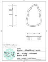 Miss Doughmestic Chubby Condiment Bottle Cookie Cutter