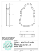 Miss Doughmestic Chubby Condiment Bottle Cookie Cutter