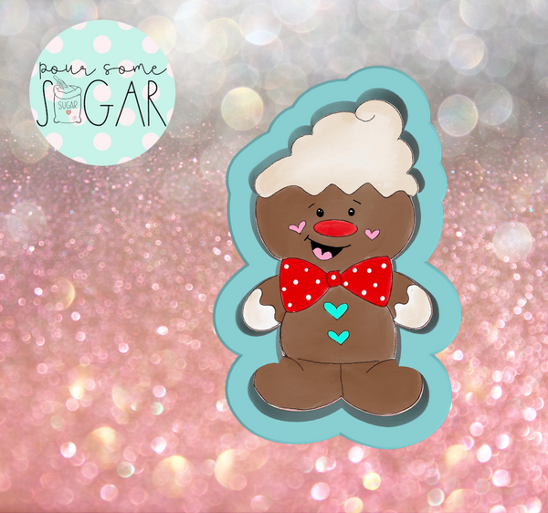 Miss Doughmestic Chubby Gingerbread Boy Cookie Cutter or Fondant Cutter