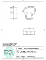 Miss Doughmestic Chubby Hammer Cookie Cutter