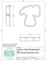 Miss Doughmestic Chubby Hammer Cookie Cutter