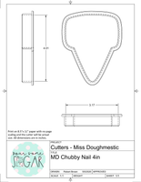 Miss Doughmestic Chubby Nail Cookie Cutter