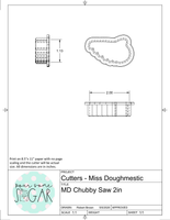 Miss Doughmestic Chubby Saw Cookie Cutter