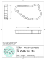 Miss Doughmestic Chubby Saw Cookie Cutter