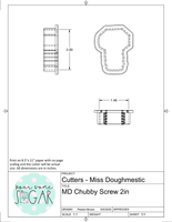 Miss Doughmestic Chubby Screw Cookie Cutter