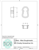 Miss Doughmestic Chubby Screwdriver Cookie Cutter