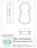 Miss Doughmestic Chubby Screwdriver Cookie Cutter