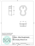 Miss Doughmestic Chubby Wrench Cookie Cutter