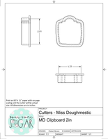 Miss Doughmestic Clipboard Cookie Cutter