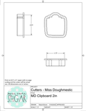 Miss Doughmestic Clipboard Cookie Cutter