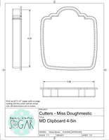 Miss Doughmestic Clipboard Cookie Cutter