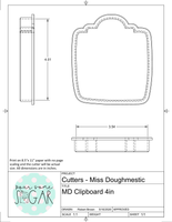 Miss Doughmestic Clipboard Cookie Cutter