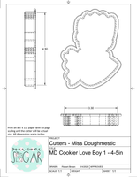 Miss Doughmestic Cookier Love Boy 1 Cookie Cutter