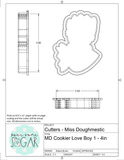 Miss Doughmestic Cookier Love Boy 1 Cookie Cutter