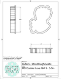 Miss Doughmestic Cookier Love Girl 3 Cookie Cutter