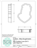 Miss Doughmestic Cookier Love Girl 5 Cookie Cutter