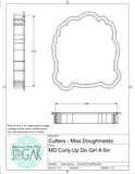 Miss Doughmestic Curly Up Do Girl Cookie Cutter