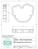 Miss Doughmestic Double Buns Girl Cookie Cutter