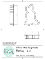 Miss Doughmestic Dress 1 Cookie Cutter