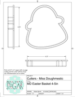 Miss Doughmestic Easter Basket Cookie Cutter