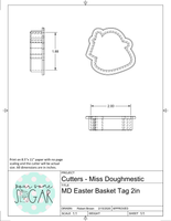 Miss Doughmestic Easter Basket Tag Cookie Cutter