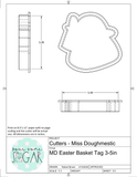 Miss Doughmestic Easter Basket Tag Cookie Cutter