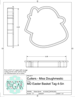 Miss Doughmestic Easter Basket Tag Cookie Cutter