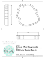 Miss Doughmestic Easter Basket Tag Cookie Cutter