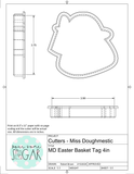Miss Doughmestic Easter Basket Tag Cookie Cutter