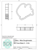 Miss Doughmestic Face Mask 2 Cookie Cutter