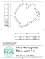 Miss Doughmestic Face Mask 2 Cookie Cutter