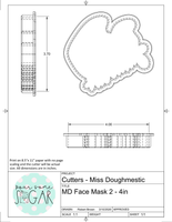 Miss Doughmestic Face Mask 2 Cookie Cutter