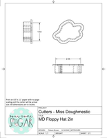 Miss Doughmestic Floppy Hat Cookie Cutter