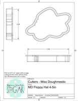 Miss Doughmestic Floppy Hat Cookie Cutter