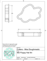 Miss Doughmestic Floppy Hat Cookie Cutter