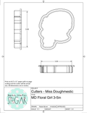 Miss Doughmestic Floral Girl Cookie Cutter