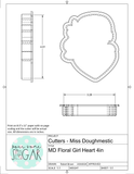 Miss Doughmestic Floral Girl Heart Cookie Cutter