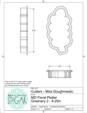 Miss Doughmestic Floral Platter Greenery 2 Cookie Cutter