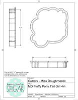 Miss Doughmestic Fluffy Pony Tail Girl Cookie Cutter