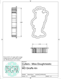 Miss Doughmestic Giraffe (SKINNY) Cookie Cutter