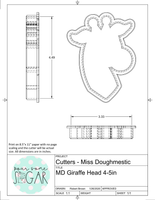 Miss Doughmestic Giraffe Head Cookie Cutter