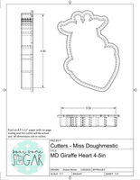 Miss Doughmestic Giraffe Heart Cookie Cutter